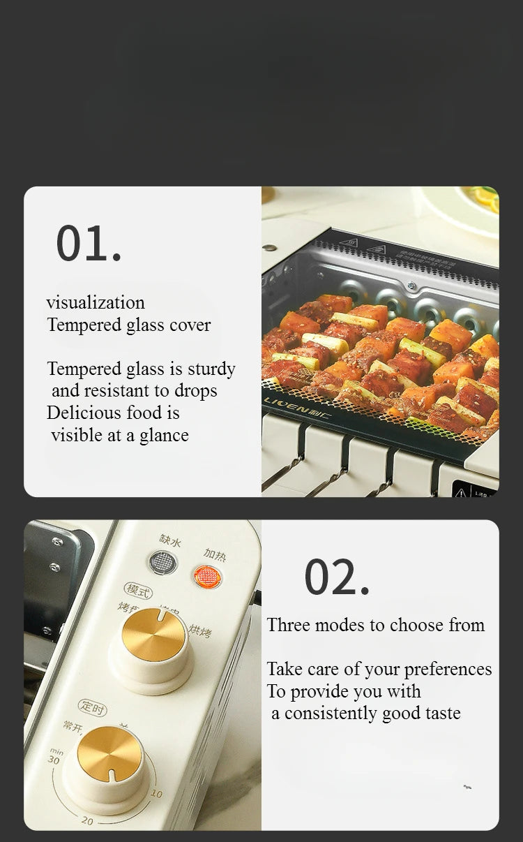 Skewer Barbecue Grill Home Automatic Rotating Multifunctional Indoor Electric Grill Light Smoke Barbecue Machine G-26