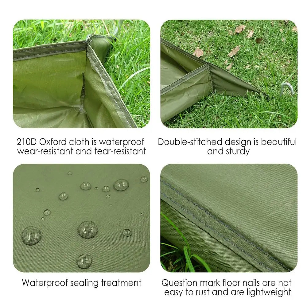 Waterproof Camping Tarp Thicken Picnic Mat Durable Beach Pad Multifunctional Tent Footprint Sun Canopy Ground Sheet For Hiking