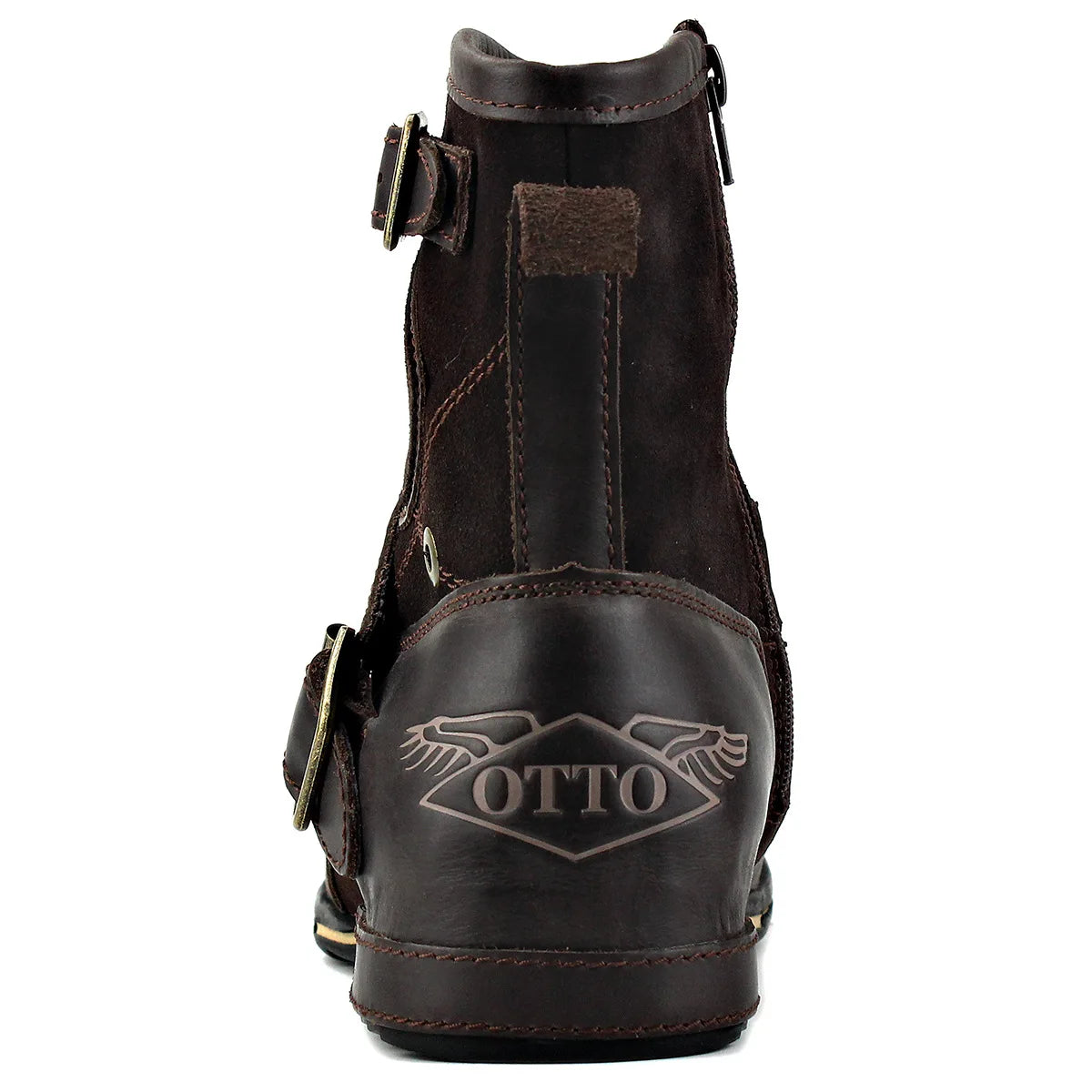 2025 New In Men Boots Luxury Handmade Men Ankle Boots Metal Buckle Zipper Motorcycle Boots Outdoor Plus Size 39-48 Punk Bottines