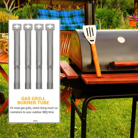 1Set Gas Grill Burner Tube Stainless Steel Durable Replacement Parts for Bbq Outdoor Grill Use Bbq Supplies Home Burner Tubes