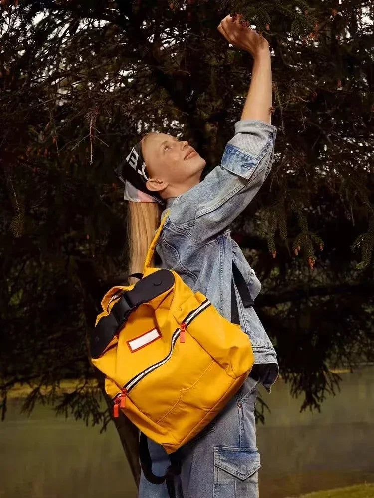 Unisex Outdoor huntsman Backpack with Top Buckle Nylon Waterproof Travel Mountaineering Backpack