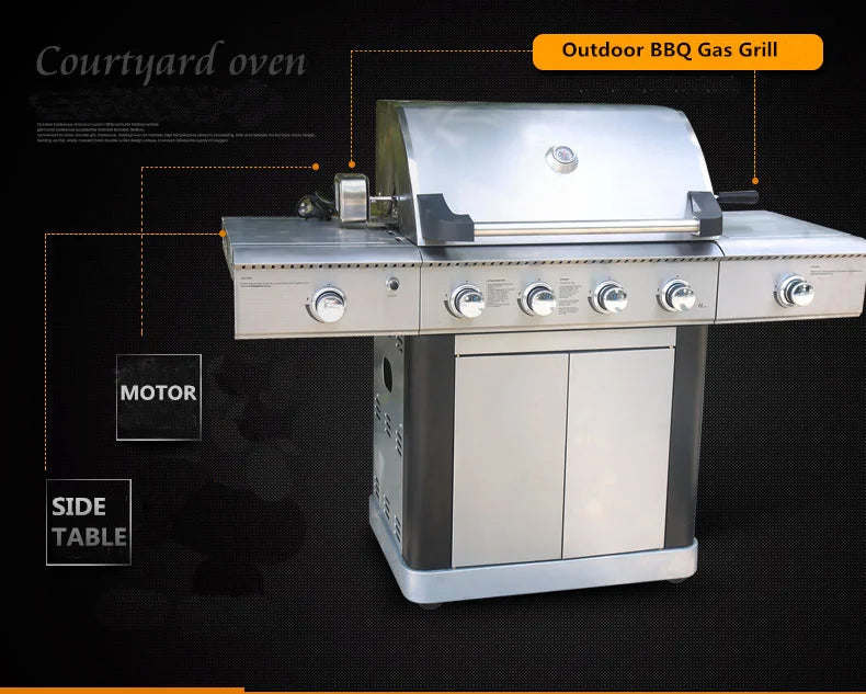 4+2 Burners Gas BBQ Grill Barbeque