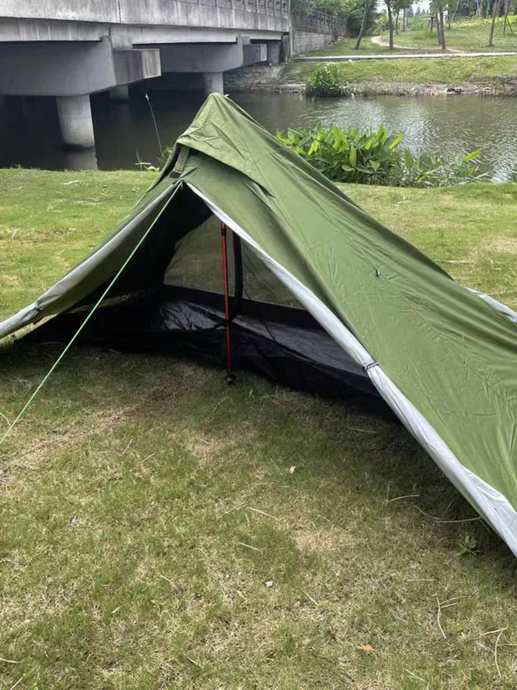 Ultralight Tent Solo Camping Tents, Trekking Rod is Not Included, 2 Layers, Lightweight, Portable to Carry