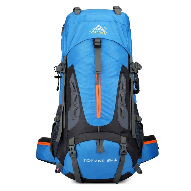 2025 cross-border outdoor hiking bag shoulder hiking sports bag waterproof bag backpack large capacity polyester backpack a001