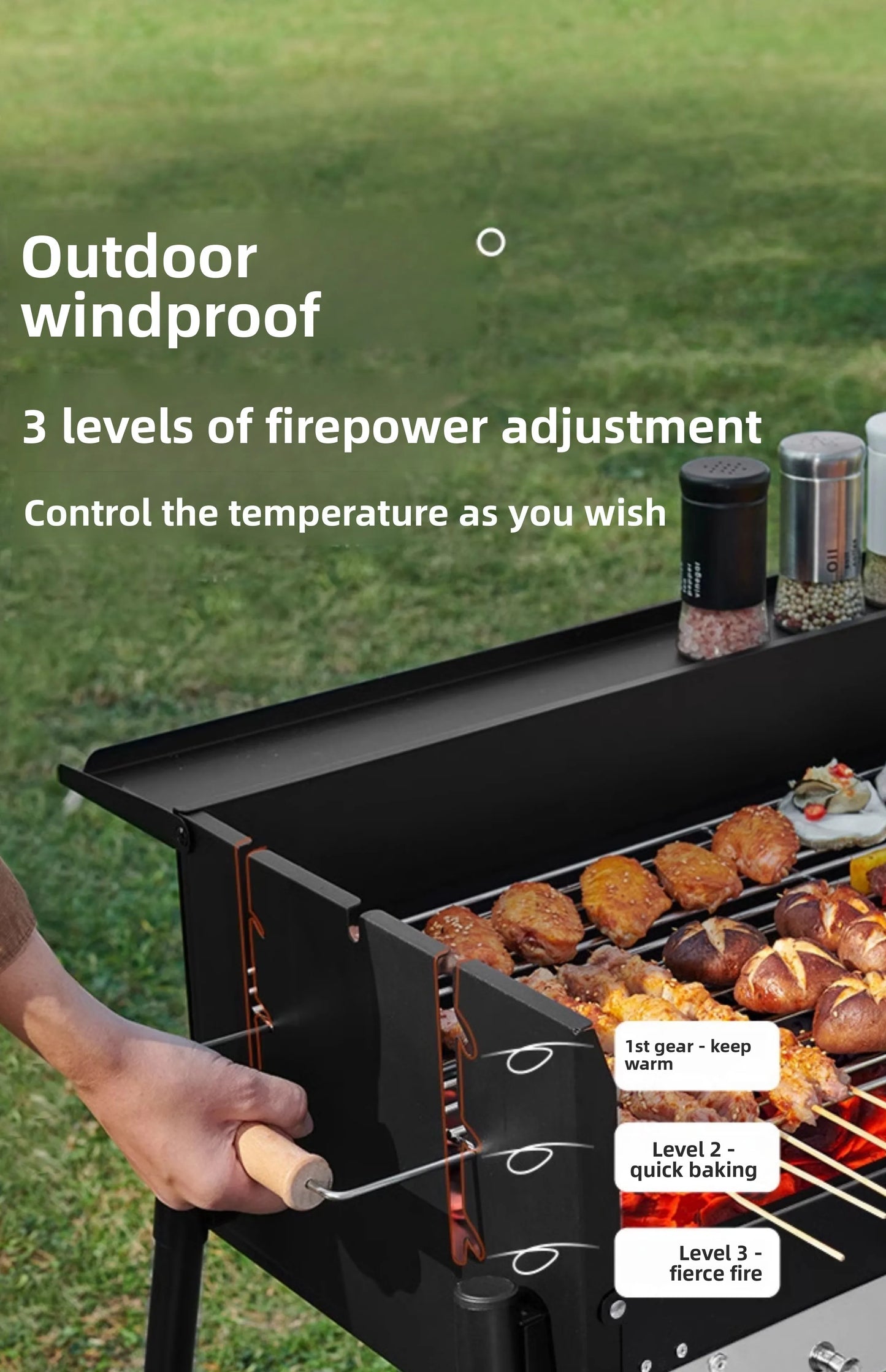 Barbecue home outdoor camping barbecue portable picnic tools courtyard