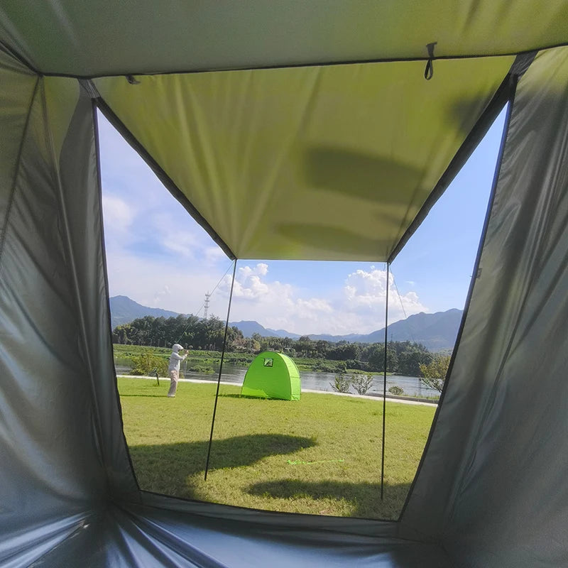 SUV Car Tent with Big Awning, Rear Tent, Camping, Multi-Use Tarp, Roomy Family Camping Tent with Floor, Car Side Tent