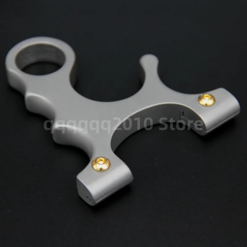Titanium Alloy TC21 Slingshot New Hunting catapult with Flat Rubber Band Sling shot