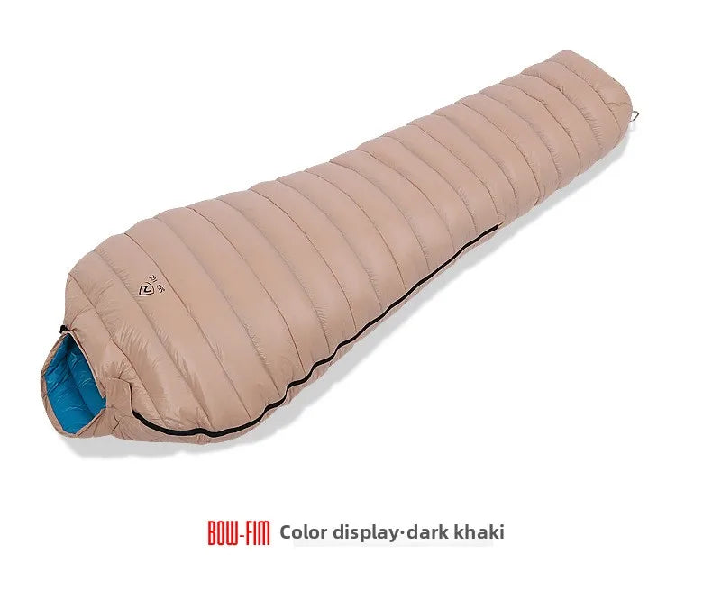 SKY ICEFeichan Mummy Down Sleeping Bag for Adults Outdoor Camping Winter Thickened Goose Down Cold-Proof Warm