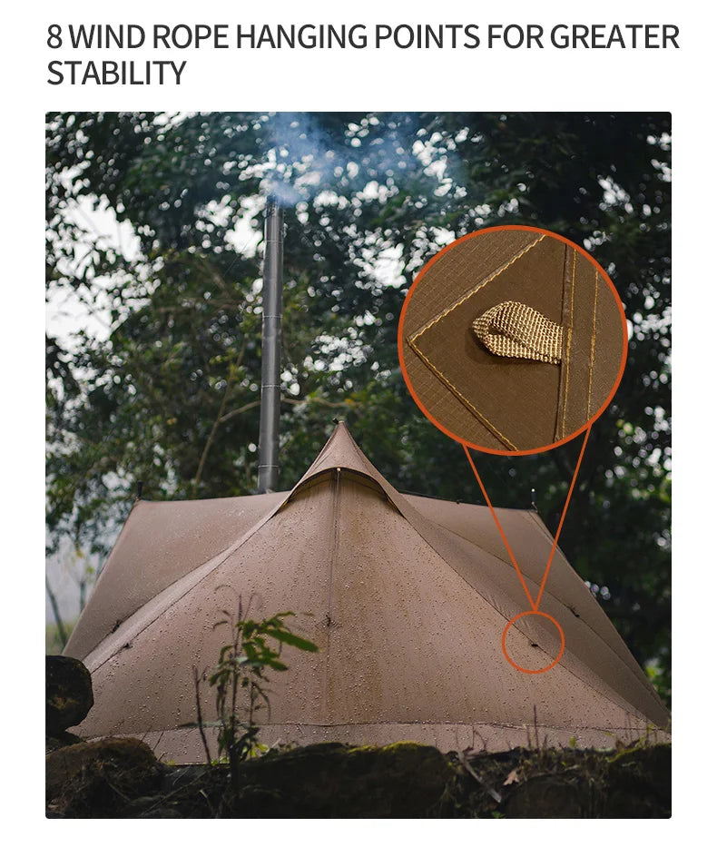 ThousWinds Capricorns 2 Person Trekking Pole Tent Ultralight 15D Ripstop Nylon Hiking Backpack Tent Outdoor Camping Pyramid Tent