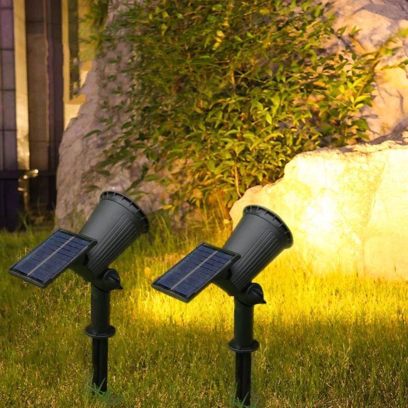 9 LED Solar Lamps Spotlights Outdoor Garden Backyard Waterproof Brightness Adjustable Spot Lights Driveway Lawn Decor Lighting