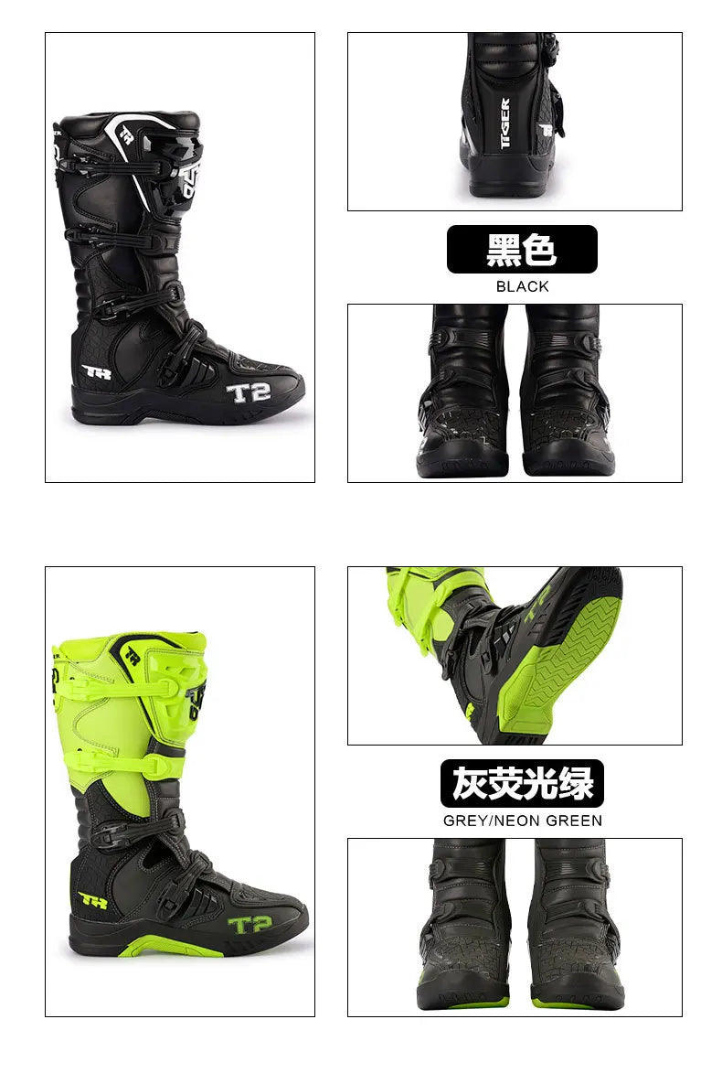 Motocross Enduro Professional Racing Boots Motorcycle Off-road Bottas Motorboat Shoes ATV MTB Motorcycle Long Racing Boots