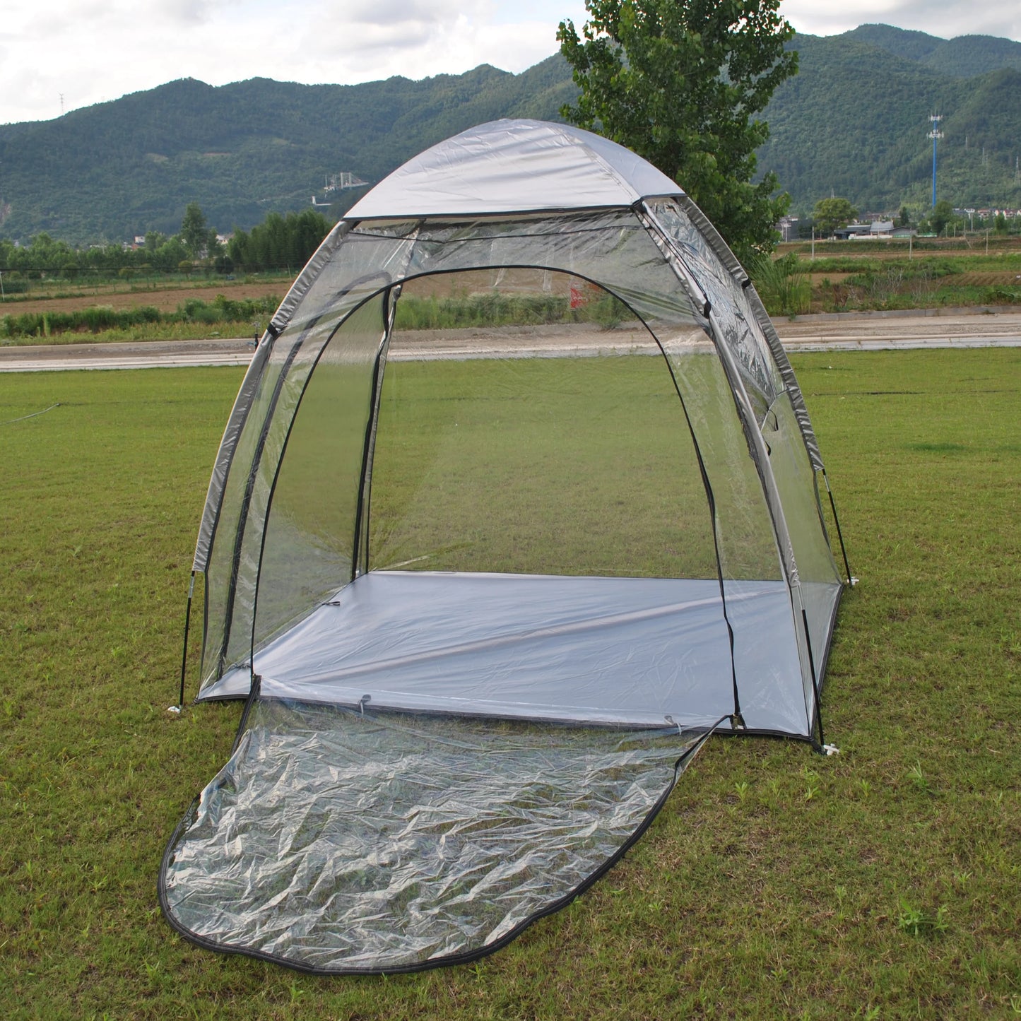 Sports Tent All Weather Clear Sport Shelter Waterproof and Windproof with Detachable Top Cover Rain Tent,PVC tent,Warm keep tent