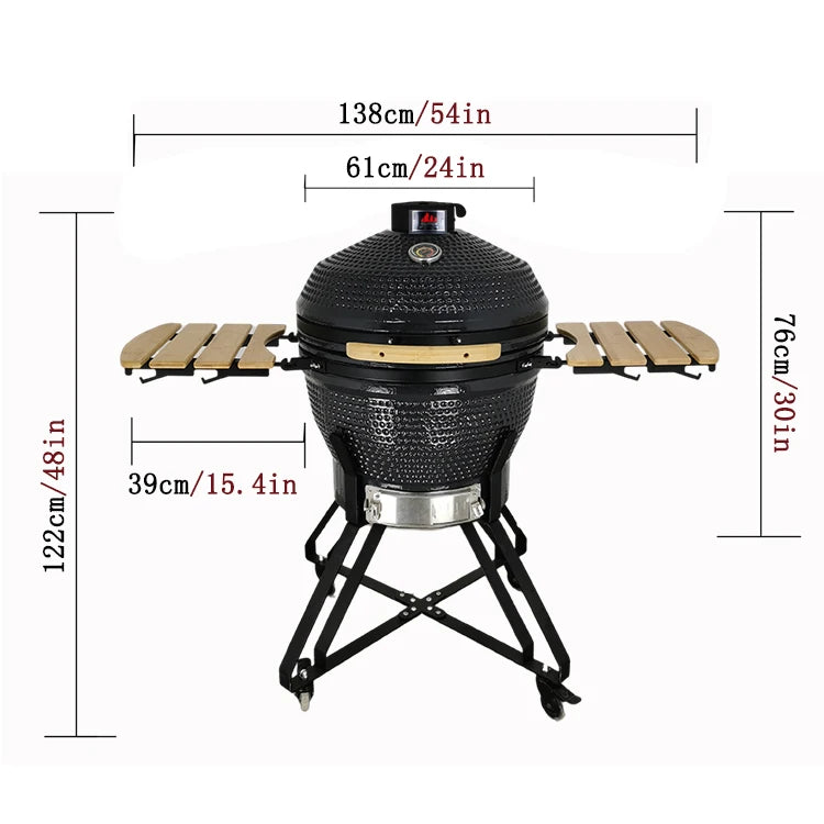High Quality Kamado 23 Inch Charcoal Kamado Bbq Grill For Outdoor Barbecue Ceramic Bbq Grill
