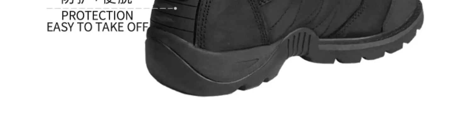 Motorcycle Rally Boots Anti-fall Leather Waterproof Riding Shoes Four Seasons Knob Design Racing Motorcycle Riding Cowhide Boots