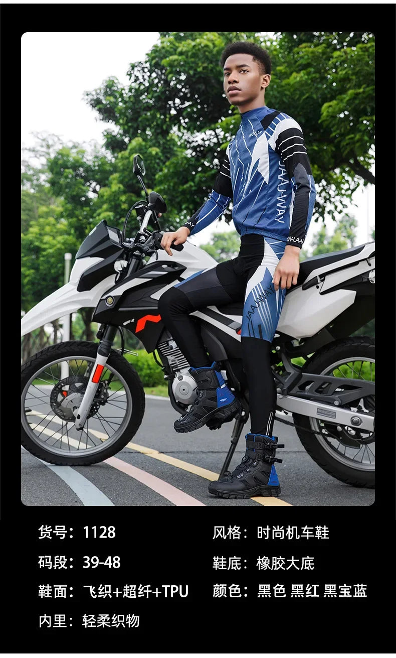 Summer Breathable Anti-fall Durable Off-road Motorcycle Riding Boots Knight Shoes Dirtbiker Cycling Anti-fall Botas