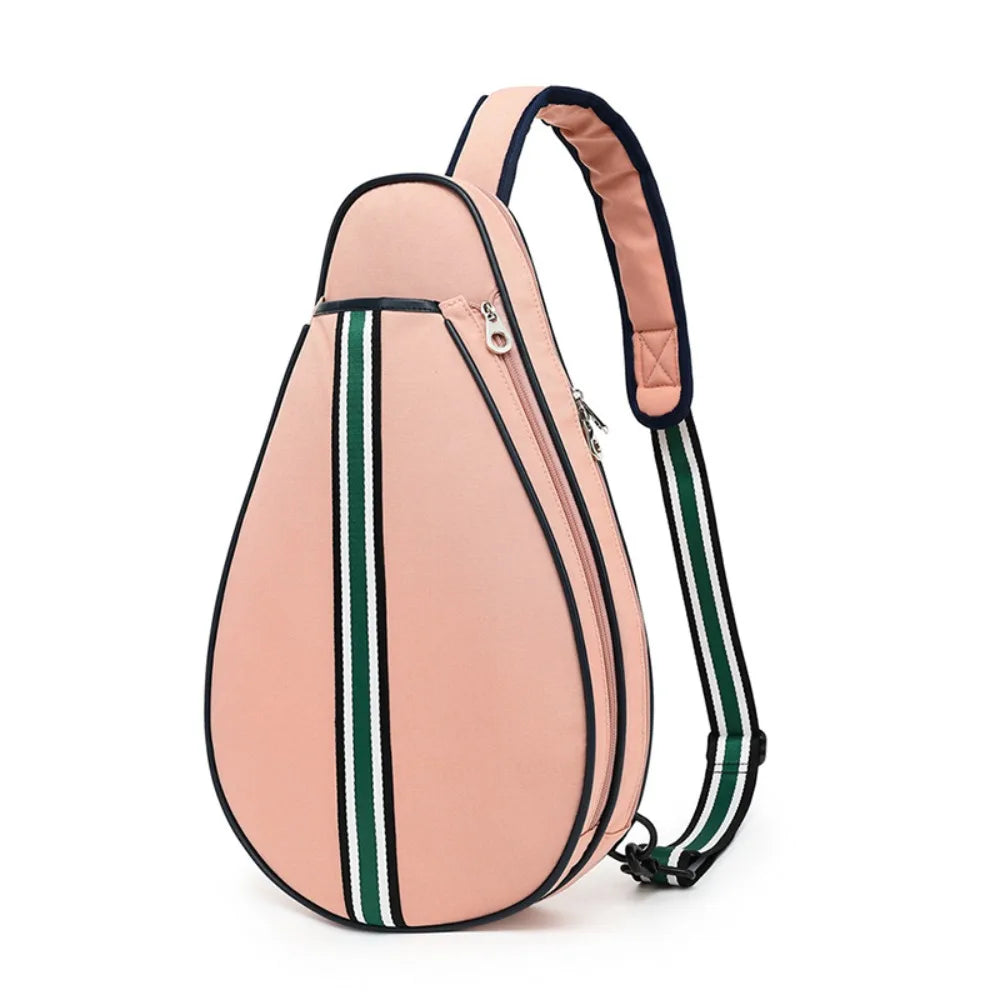 Large Capacity Sports Racket Bag Zipper Closure Waterproof Lightweight Sling Bag Multipurpose Organizer Badminton Racquet Bag