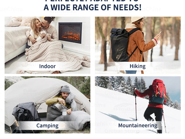 Naturehike Camping Duck Down Sleeping Bag CW295 Spring Warm Waterproof Splicable Double Quilt Ultralight Envelope Sleeping Bag