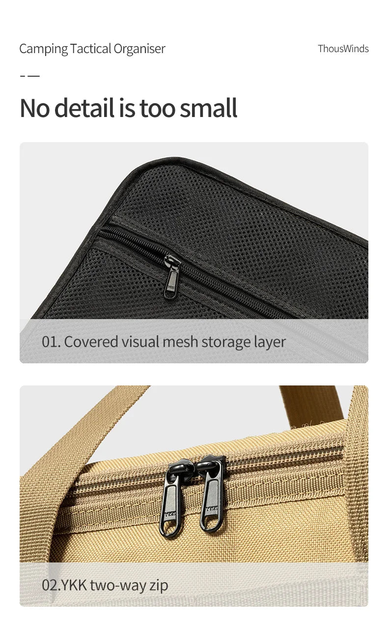Thous Winds Outdoor Camping Storage Bag Meal Bag Large Storage Lamp Cookware Tableware Bag Picnic Travel Camp Bag Supplies