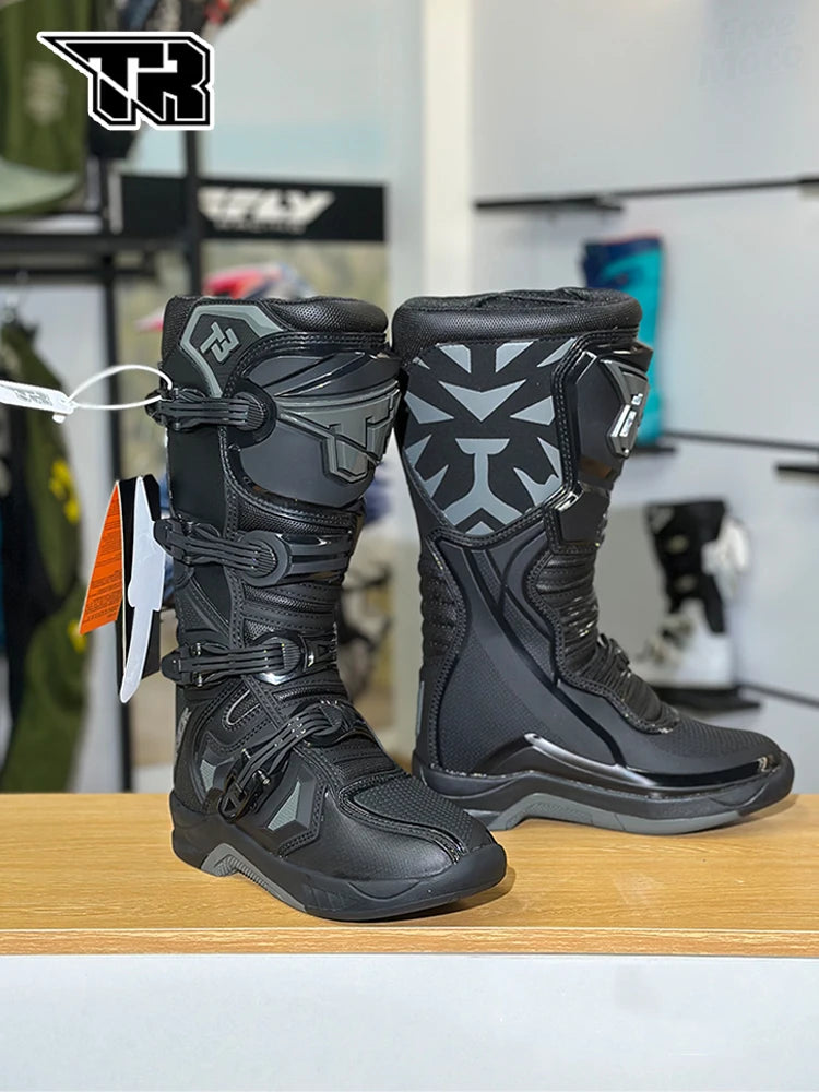 2025 NEW Racing Boots Safe Riding Motocross Boots Waterproof Anti Fall Wear-resistant Motorcycle Boots Equipment Rally Shoes