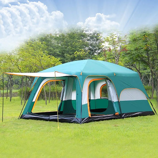Outdoor Camping Tent Portable Rainproof Mosquito Proof Double Layer Tent 3-5 People One Bedroom One Hall Small Size Tent