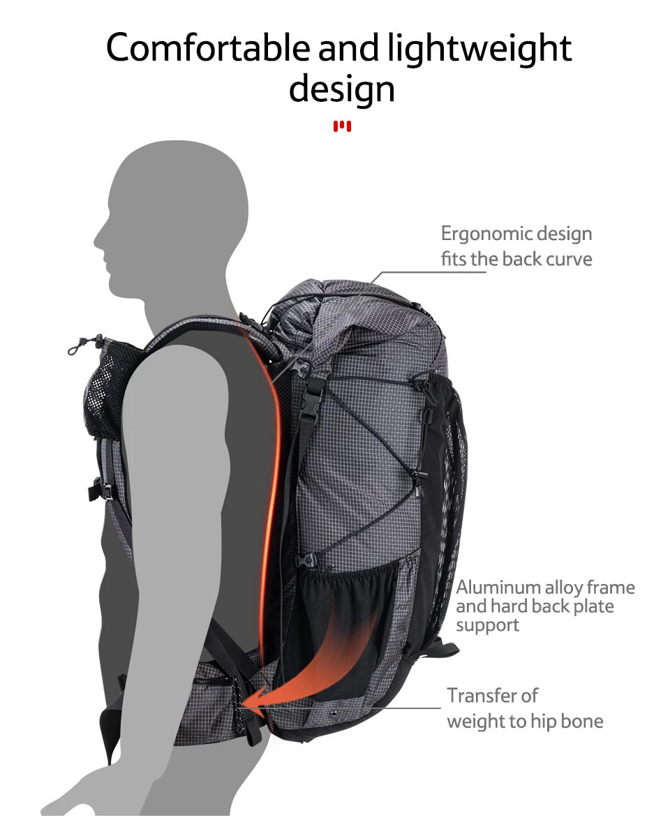 Naturehike Climbing Backpack 60+5L Camping Backpack Travel Bag Large Capacity Military Mountaineering Backpack With Rain Cover