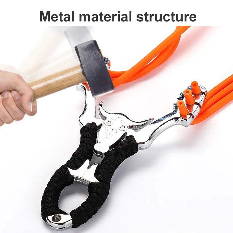 Metal Traditional Slingshot Classic Design with High Elastic Rubber Bands Sling shot Outdoor Hunting Shooting Catapult Slingssho