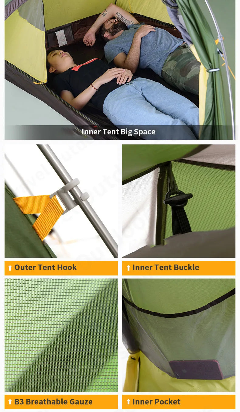 Naturehike 15D Cloud Peak Camping Tent Outdoor Camping Ultralight 2 Persons 15D Silicone 4 Seasons Hiking Tent With Free Mat