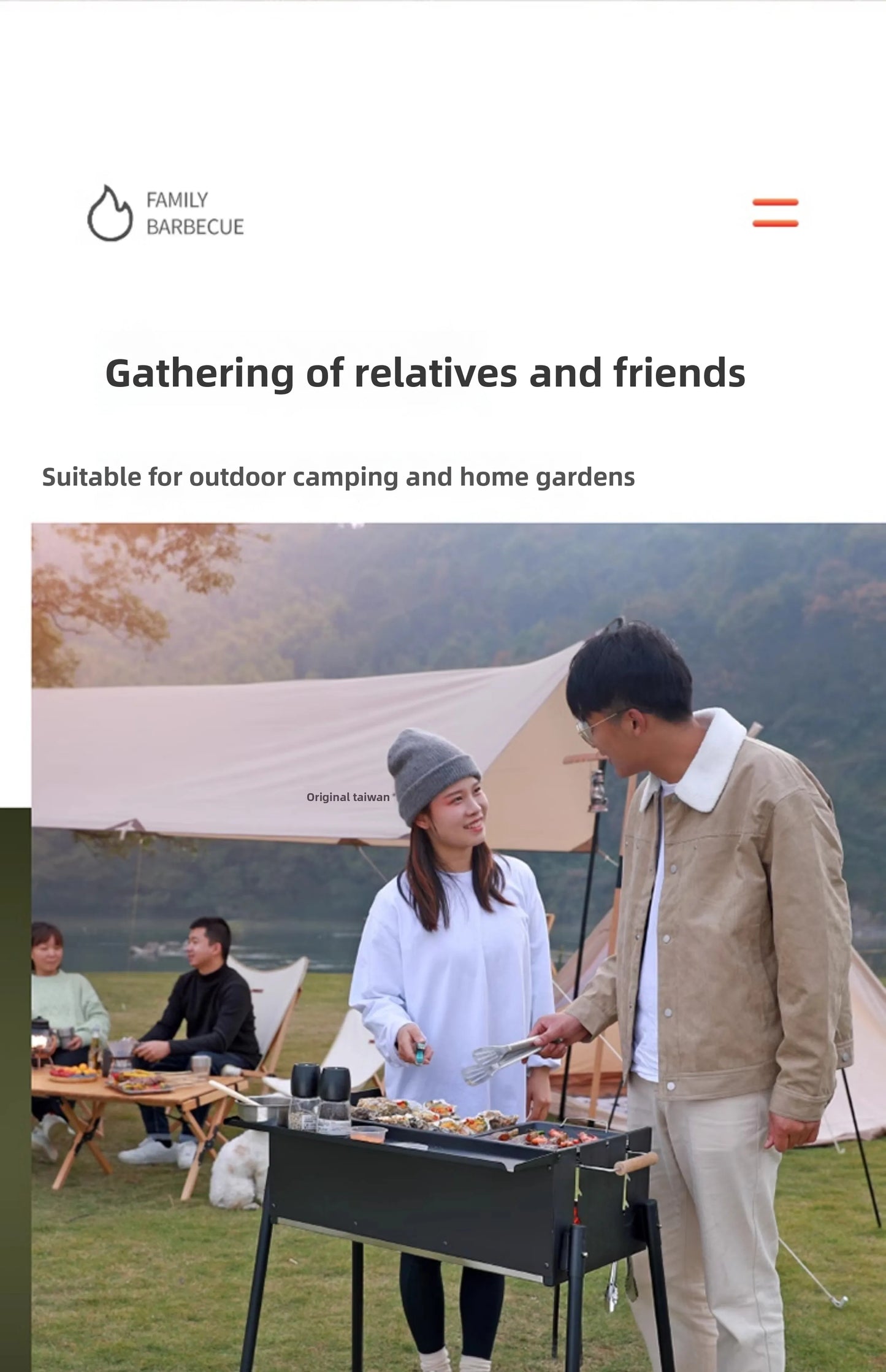 Barbecue home outdoor camping barbecue portable picnic tools courtyard