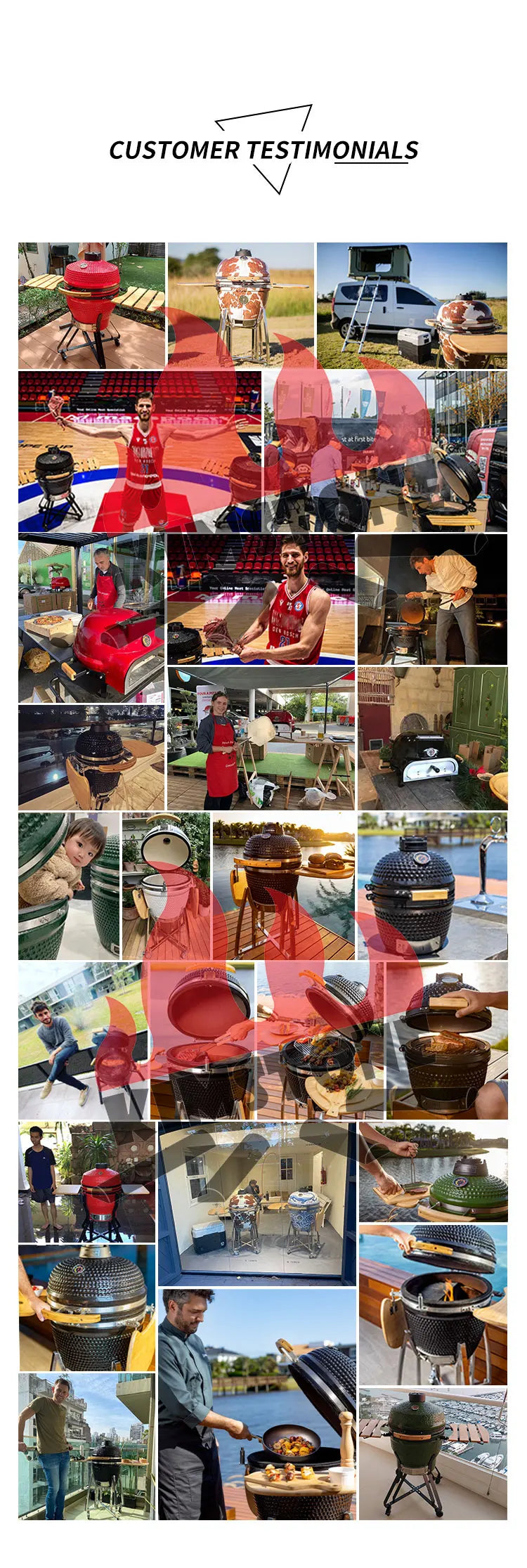 KIMSTONE 2023 New Hot Selling 16 Inch Portable Bbq Rotisserie Grill Commando Kamado Smoker With Stainless Steel Stand