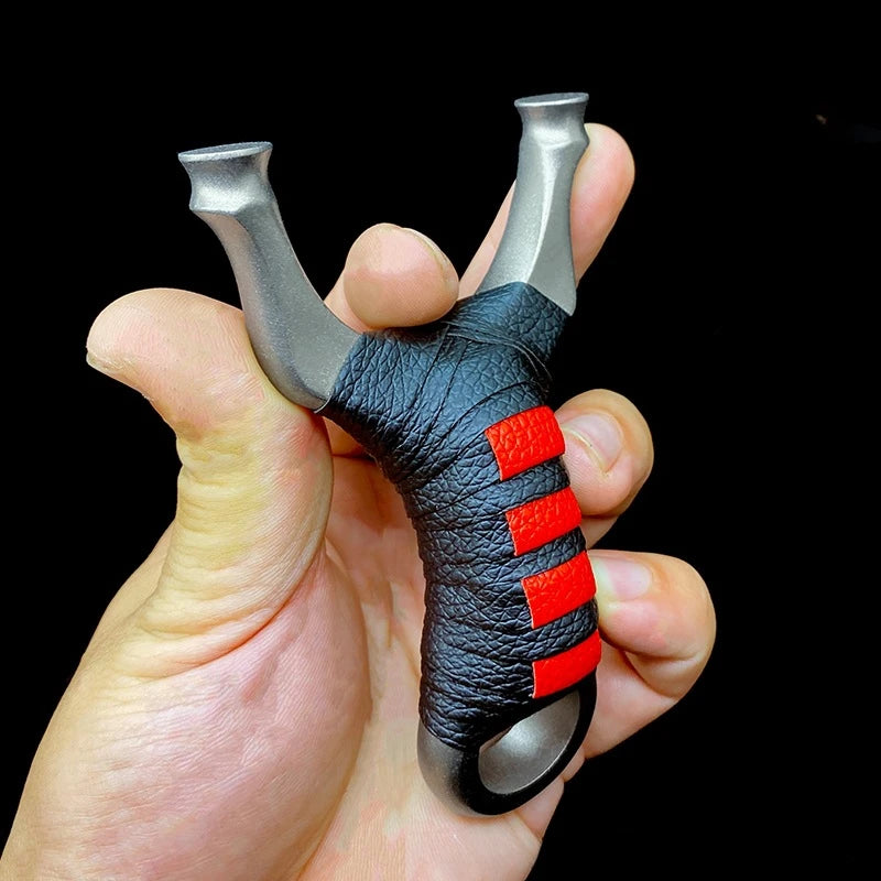 New 440C Stainless Steel Slingshot Recurve Design Catapult with Rubber Band Set Outdoor Hunting Sports Entertainment Tools Toys