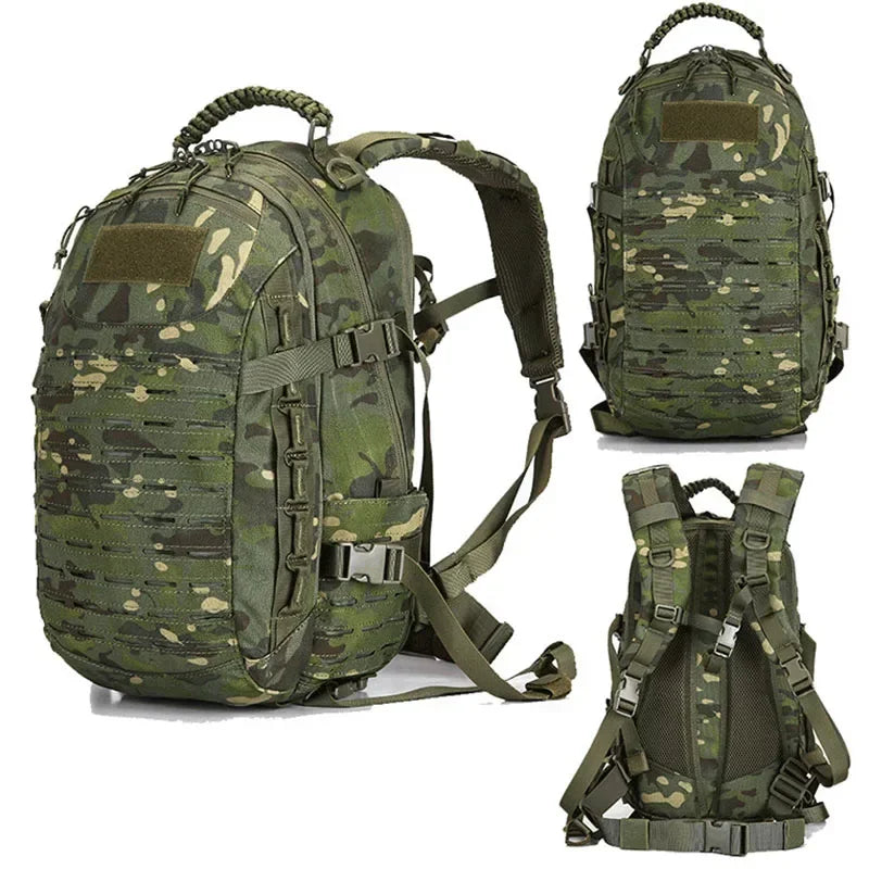 Outdoor Militar Tactical 25L Nylon Oxford Cloth Waterproof Both Shoulders Backpack Unisex Hiking Travel Camping Climbing Package