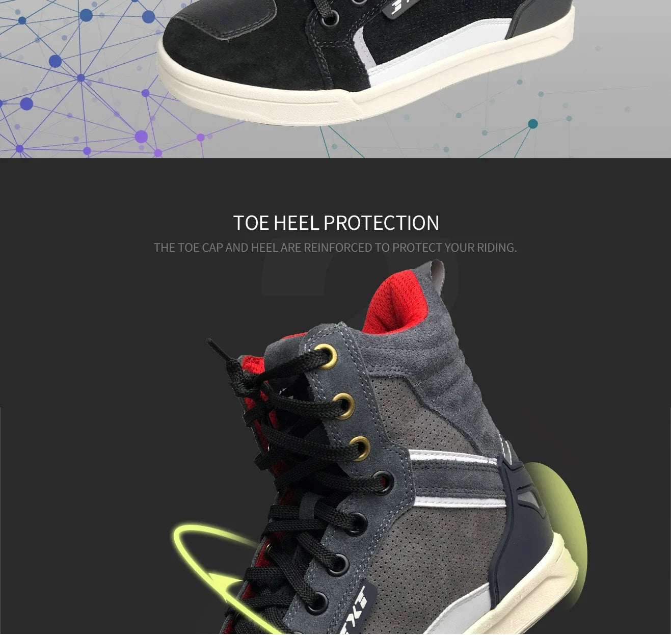 Men's Motorcycle Racing Shoes Breathable Anti-drop Off-road Rider Rally Shoes Racing Equipment