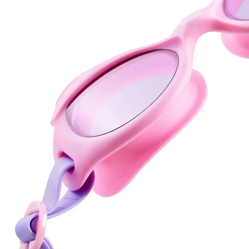 Professional Kids Swimming Goggles Cartoon Frame Anti-UV Children HD Lenses Pool Glasses Eyewear Anti Fog Adjustable Head Strap