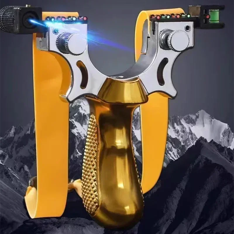 Hunting Slingshot High-power Laser Aiming Slingshot Outdoor Sports Shooting Game Practice Using High Precision Catapult