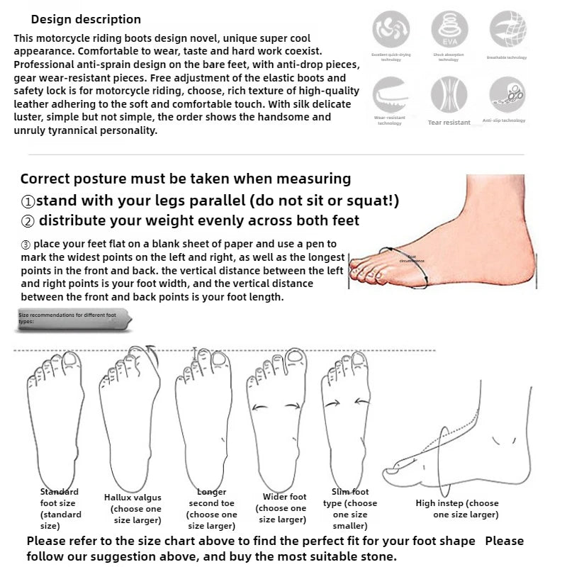 Motorcycle Riding Boots Men Winter High Top Motorcycle Shoes Waterproof, Anti Slip, Anti Fall Racing Professional Road Boots