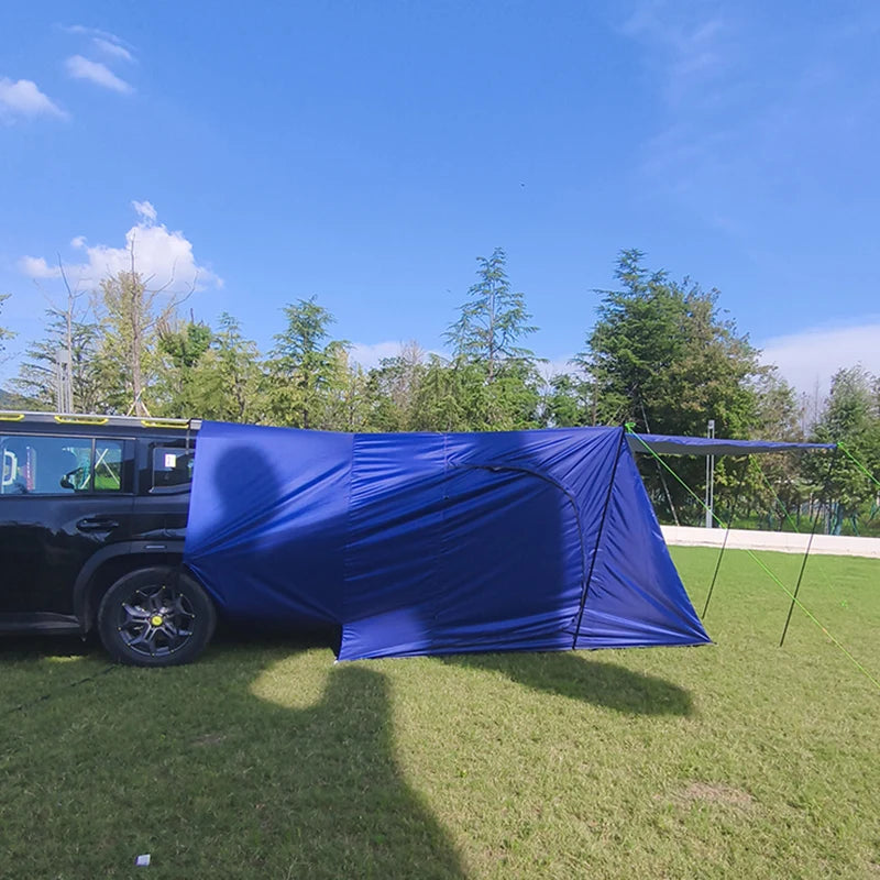 SUV Car Tent with Big Awning, Rear Tent, Camping, Multi-Use Tarp, Roomy Family Camping Tent with Floor, Car Side Tent