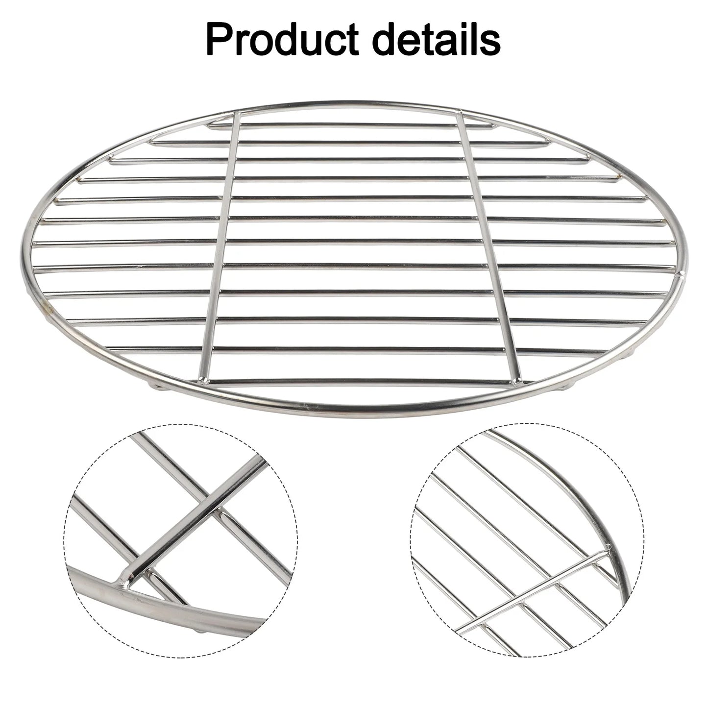 Stainless Steel Round Grid Net 30cm/35cm/40cm Barbecue Net Picnic Baking Tray BBQ Grid Grill For Outdoor Camping Supplies