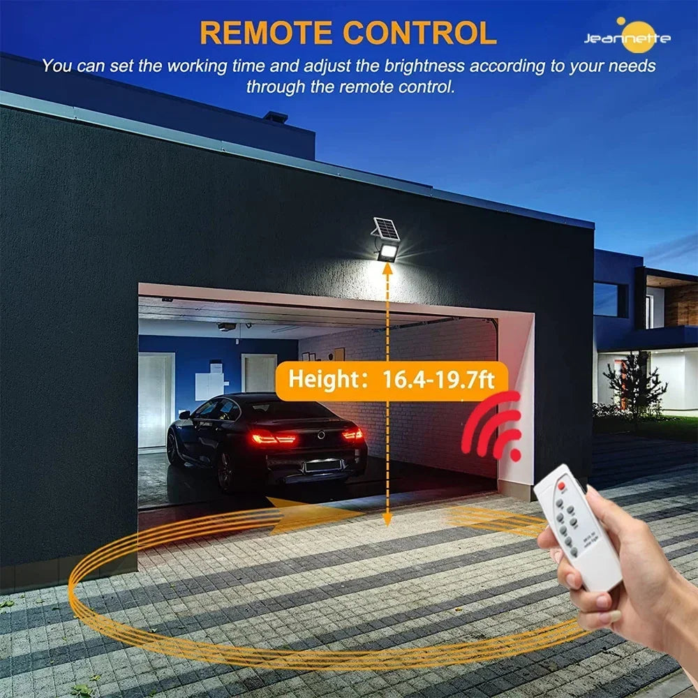 100W 220LED Solar Energy Light Waterproof Outdoor Solar Spotlight Lamp LED Flood Lamp Projector Lighting Fixture Floodlight