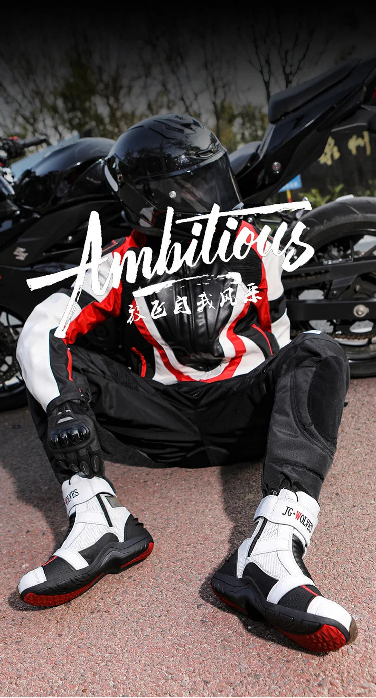 39-45 Motorcycle Boots Men Women Knight Outdoor Riding Anti-slip Winter Sneakers Shoes Bicycle Mountain Racing Road Speed Autumn