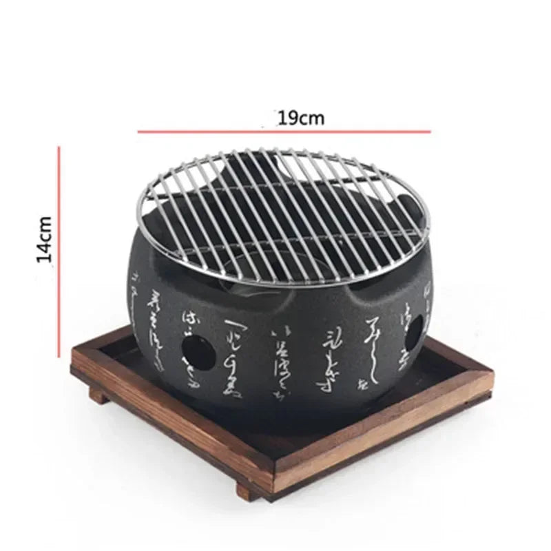 Japanese Barbecue Grill Mini Household Aluminium Alloy Charcoal Barbecue Stove Oven Accessories
