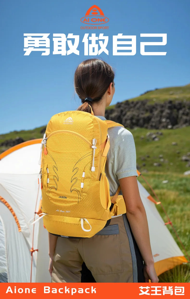 30L Water-Resistant Hiking Backpack for Men Women Breathable Back System Lightweight Daypack for Camping Trekking Outdoor Travel