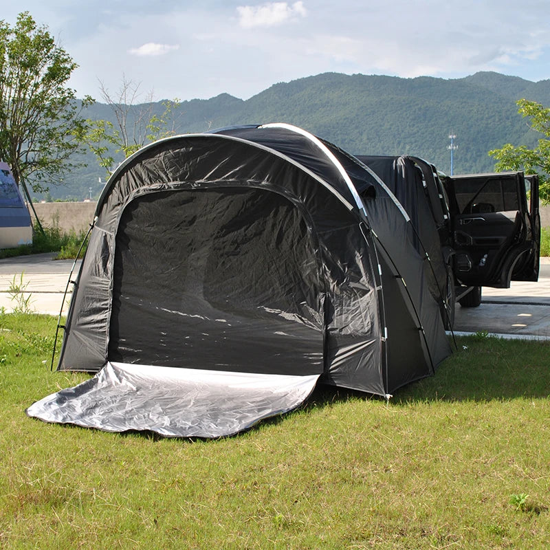 3-4 Person SUV Camping Tent PU4000 Waterproof with Mesh Bug Door, Cross-Ventilated Quick-Pitch Design, Built-In Floor