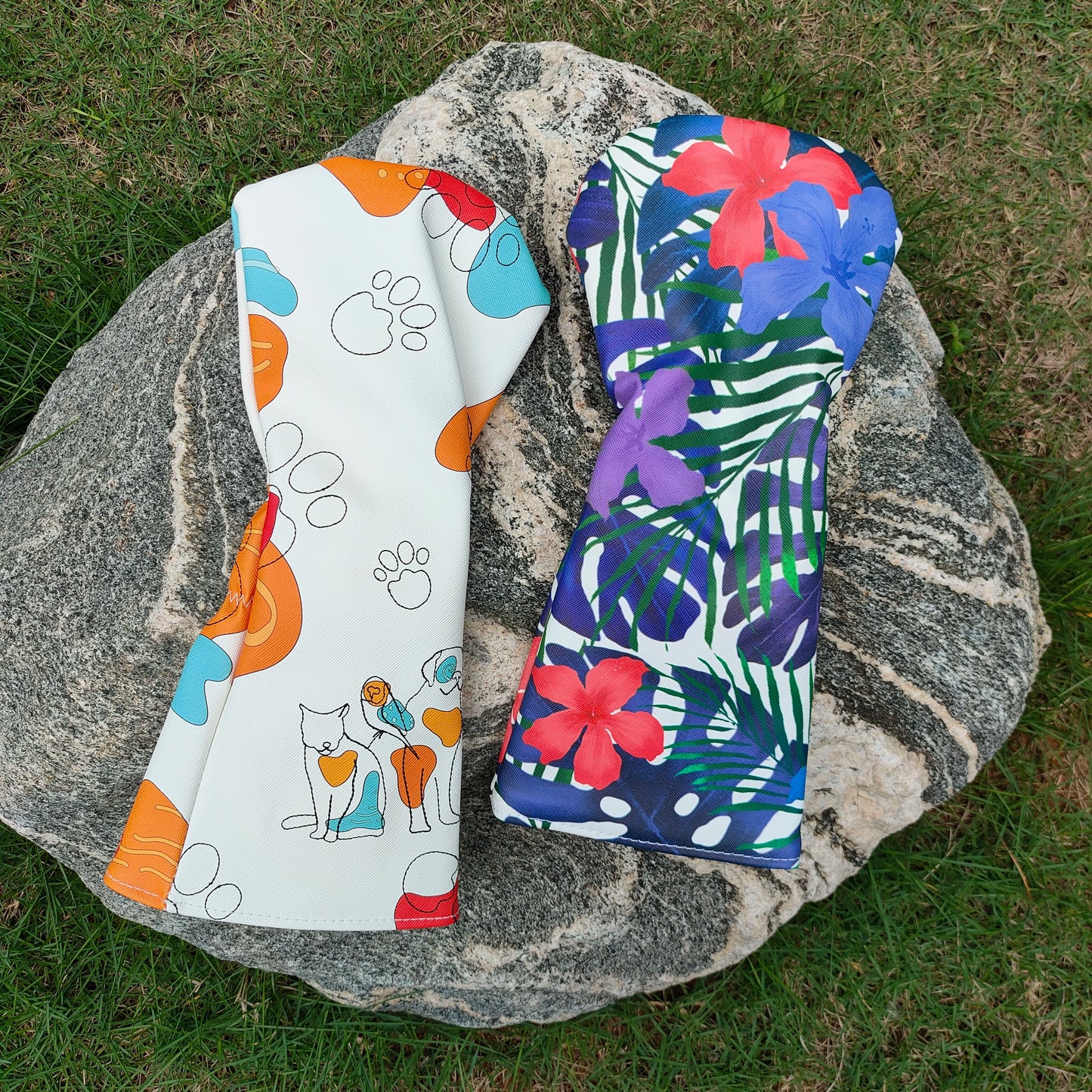 Golf Headcovers 1 Driver Covers Polyester Golf Club Head Cover Waterproof Black Velvet Lining Printing Accessories Soft Durable