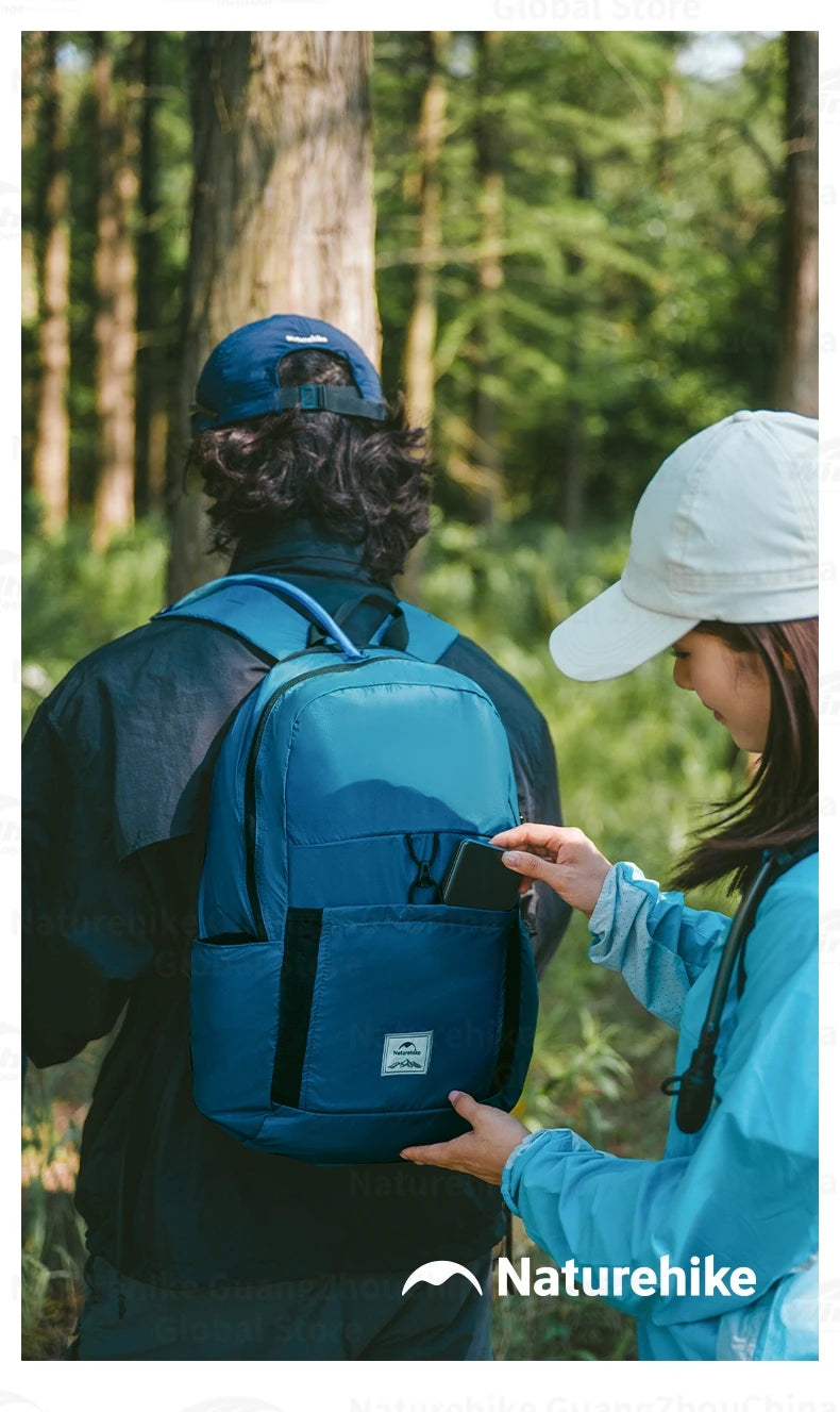 Naturehike 25L/30L Folding Backpack 30D Nylon Silicone Waterproof PU2000+ Outdoor Travel Climbing Hiking Ultralight Shoulder Bag