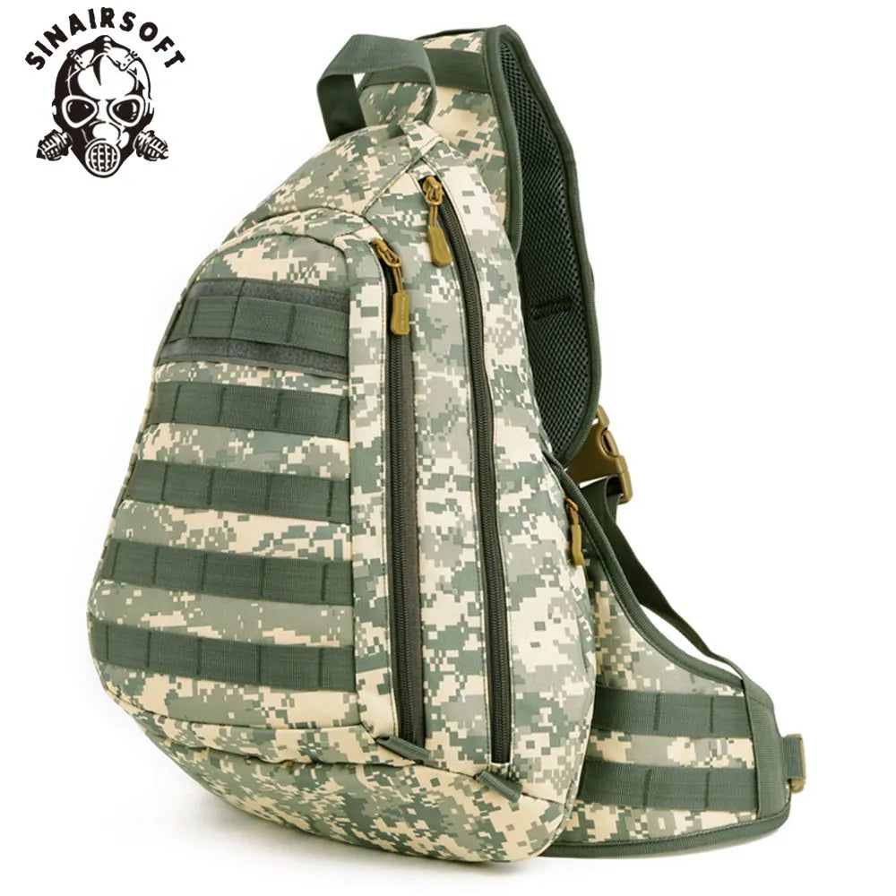 SINAIRSOFT Tactical Backpack 14 Inches Loptop Backpacks Sports Camping Outdoor Wading Chest Pack Sling Single Shoulder