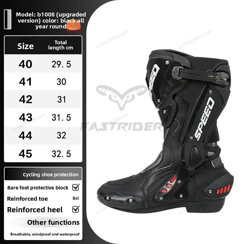 Motorcycle Protective Enduro Boots Gear shift Speed Long Shoes Motorcycle Racing Boot motorcyclist Motorbots biker boots
