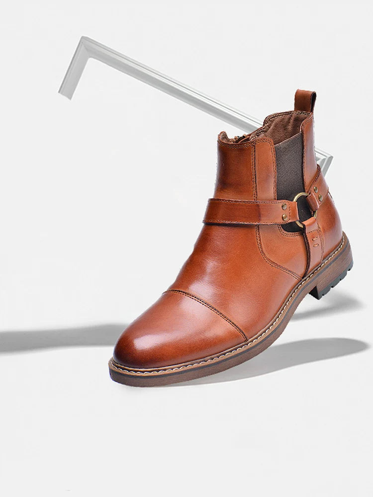 ZFTL NEW Men's Casual boots Genuine Leather Men's autumn and winter handmade High-top boots lager size men's Chelsea boots 0153