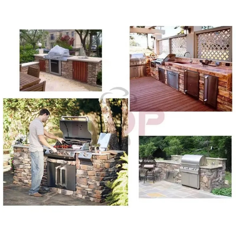 Popular garden barbecue grill outdoor charcoal bbq  commercial heavy duty gas gill with trolley