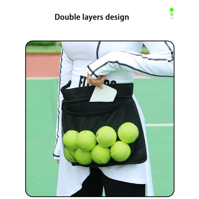 Training Ball Waist Bag, Tennis Pick-Up Bag, Ping-Pong Ball, Golf Ball, Portable Storage Bag, Quick Ball Waist Bag
