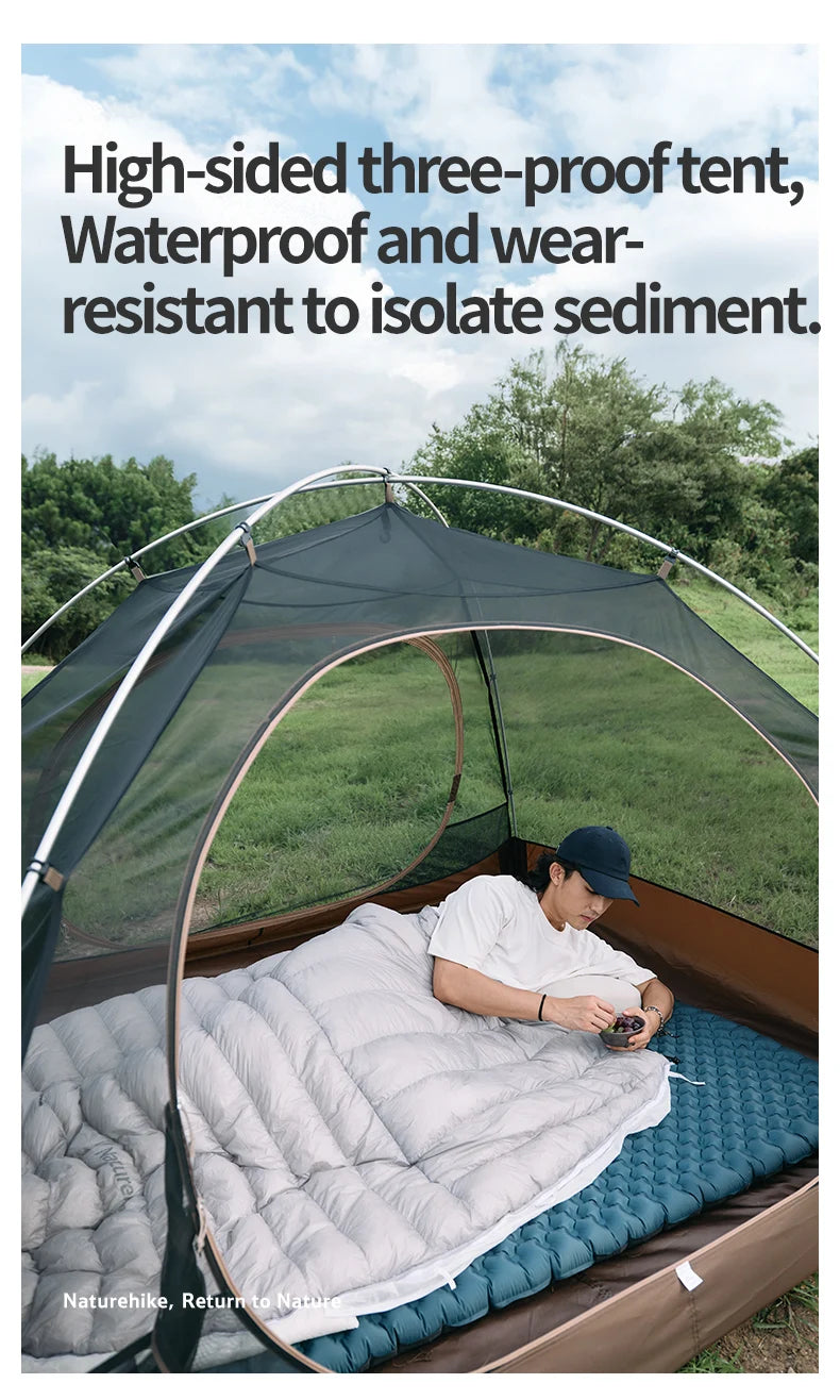 Naturehike YunChuan Outdoor Camping Tent 2/3 Person Waterproof PU2000+ Blackout Tents UV50+ Portable Lightweight Hiking Shelter